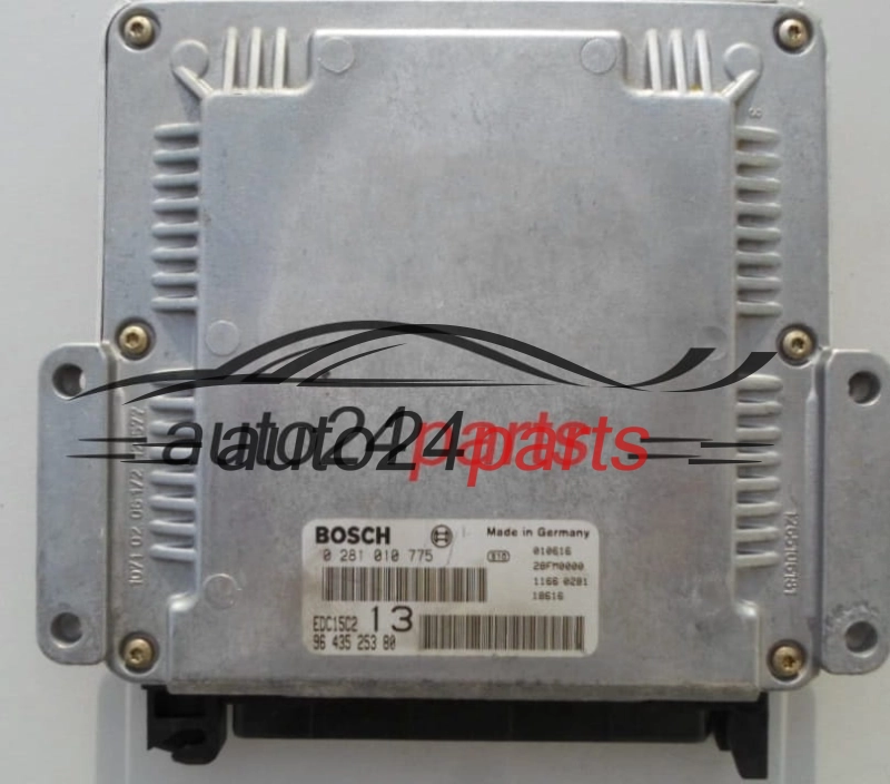 PEUGEOT 406 2.0 HDI BOSCH 0 281 010 775, 0281010775, 96 435 253 80, 9643525380, EDC15C2 - PLUG&PLAY