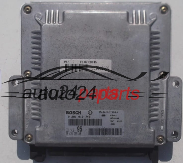 CITROEN C5 2.0 HDI BOSCH 0 281 010 749, 0281010749, 96 435 255 80, 9643525580, EDC15C2 95 - PLUG&PLAY