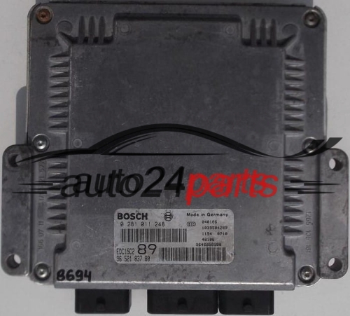 PEUGEOT 307 2.0 HDI, BOSCH 0 281 011 248, 0281011248, EDC15C2 89, 96 521 837 80, 9652183780 - PLUG&PLAY