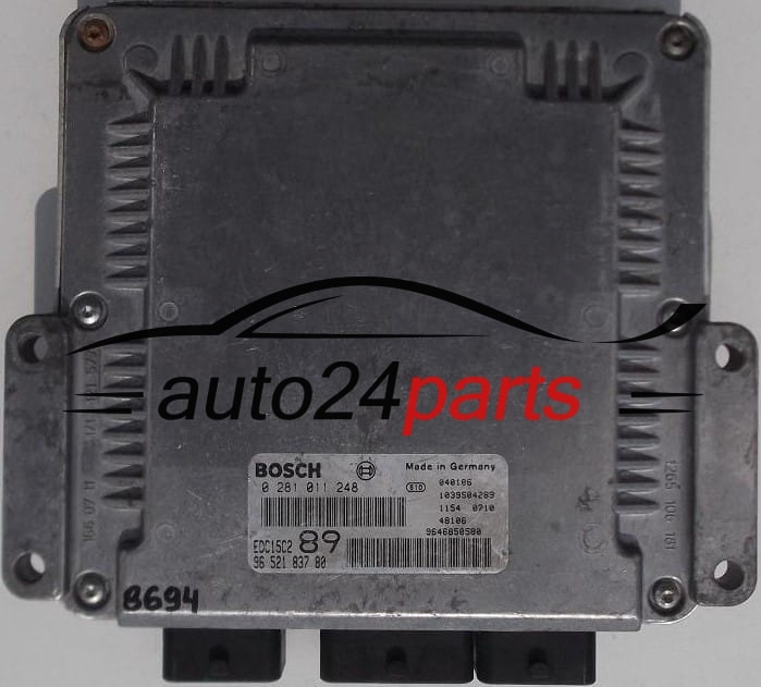 PEUGEOT 307 2.0 HDI, BOSCH 0 281 011 248, 0281011248, EDC15C2 89, 96 521 837 80, 9652183780 - PLUG&PLAY