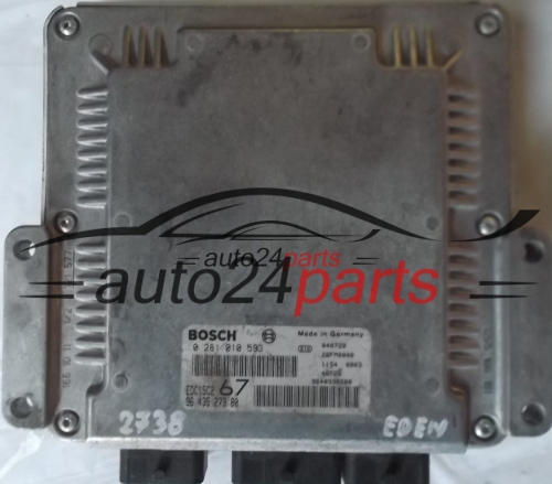 PEUGEOT 406 2.0 HDI BOSCH 0281010593, 0 281 010 593, 9643527380, 96 435 273 80, EDC15C2 67 - PLUG&PLAY