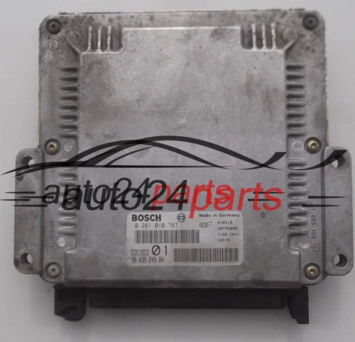 PEUGEOT 206 2.0 HDI BOSCH 0 281 010 767, 0281010767, 96 435 249 80, 9643524980, EDC15C2 - PLUG&PLAY