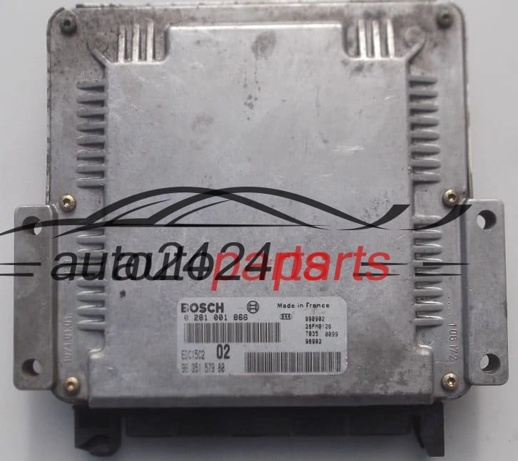 PEUGEOT 206 2.0 HDI BOSCH 0 281 001 866, 0281001866, 96 351 579 80, 9635157980, EDC15C2 02 - PLUG&PLAY