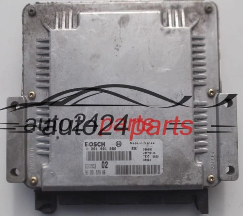 PEUGEOT 206 2.0 HDI BOSCH 0 281 001 866, 0281001866, 96 351 579 80, 9635157980, EDC15C2 02 - PLUG&PLAY