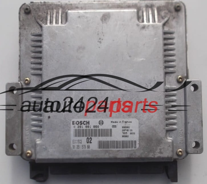 PEUGEOT 206 2.0 HDI BOSCH 0 281 001 866, 0281001866, 96 351 579 80, 9635157980, EDC15C2 02 - PLUG&PLAY