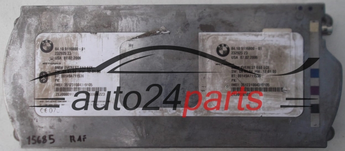 CENTRALITA DE BLUETOOTH BMW EVEREST E60 ECE 84.10 9116800-01, 8410911680001, 232925 03, 23292503