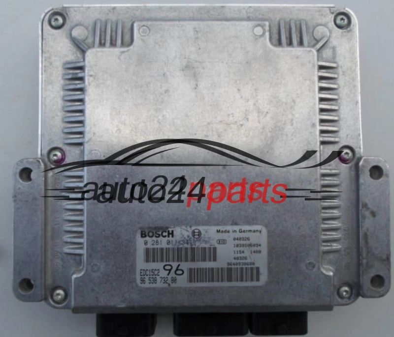 PEUGEOT 307 2.0 HDI BOSCH 0281011341, 0 281 011 341, 9653873280, 96 538 732 80, EDC15C2 96 - PLUG&PLAY