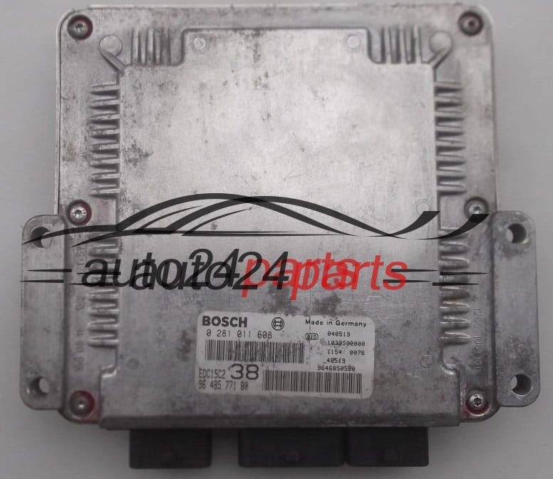 FIAT ULYSSE 2.0 JTD BOSCH 0 281 011 608, 0281011608, 96 485 771 80, 9648577180, 9646850580, EDC15C2 - PLUG&PLAY