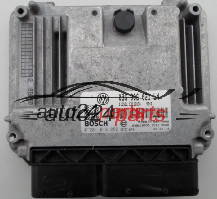 KOMPUTER STEROWNIK SILNIKA SEAT ALTEA 1.9 TDI BOSCH 0 281 013 282, 0281013282, 03G 906 021 LN, 03G906021LN, EDC16U34 - PLUG&PLAY