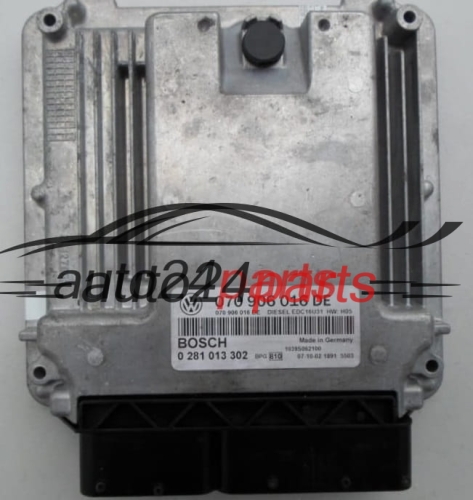 VW VOLKSWAGEN TOUAREG 2.5 TDI BOSCH 0 281 013 302, 0281013302, 070 906 016 DE, 070906016DE, 1039S26410, DIESEL EDC16
