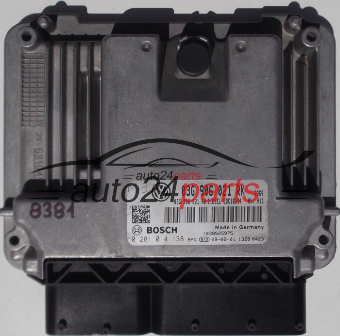 VW VOLKSWAGEN TOURAN 1.9 TDI 03G906021RK, 03G 906 021 RK, 03G906021AB, 03G 906 021 AB, BOSCH 0 281 014 138, 0281014138, DIESEL EDC16U34 2269 1039S25975