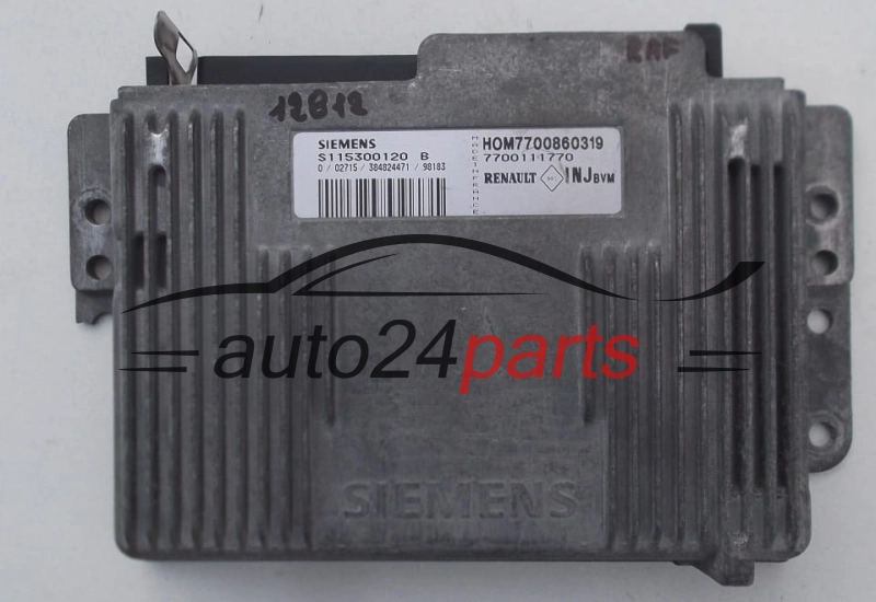Sterownik silnika Renault Megane 1.6 S115300120B HOM7700860319