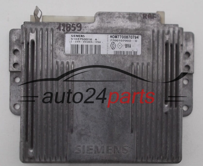 STEROWNIK SKRZYNI AUTOMATYCZNEJ RENAULT MEGANE SCENIC 1.6, SIEMENS S103750016 A, S103750016A, HOM7700870794, 7700107003