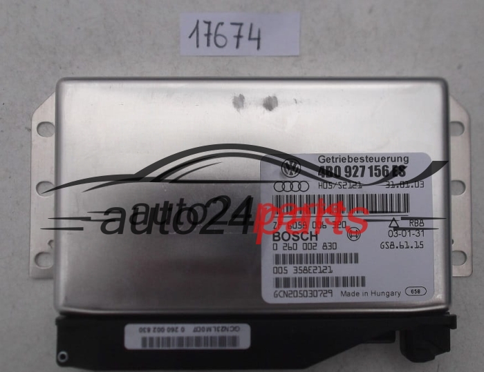 BOITE DE VITESSES AUTOMATIQUE AUDI A6 2.5 TDI BOSCH 0 260 002 830, 0260002830, 4B0 927 156 ES, 4B0927156ES