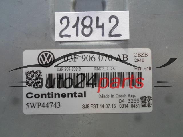 CALCULATEUR MOTEUR VW VOLKSWAGEN BEETLE 1.2 TSI 03F 906 070 AB, 03F906070AB, 5WP44733, SIMOS 10