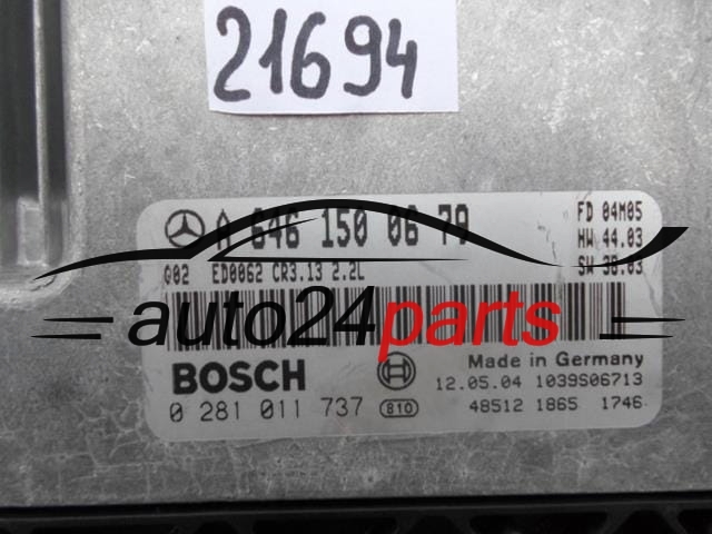 MERCEDES W203 220 2.2 CDI A6461500679, 6461500679, BOSCH 0281011737, 0 281 011 737