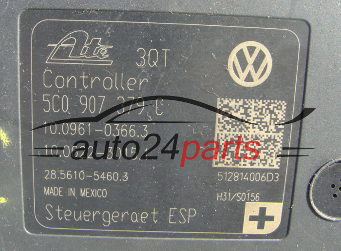 VOLKSWAGEN BEETLE 5C0614517B, 25.0212-1945.4, 25021219454, 5C0907379C