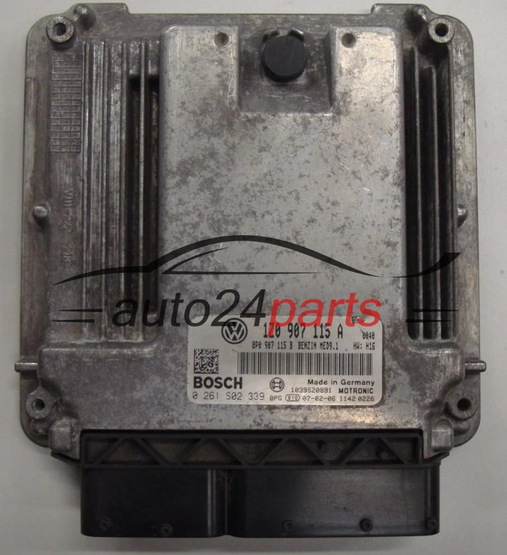 KOMPUTER STEROWNIK SILNIKA SKODA OCTAVIA 2.0 TFSI BOSCH 0 261 S02 339, 0261S02339, 1Z0 907 115 A, 1Z0907115A, 8P0907115B, MED9.1