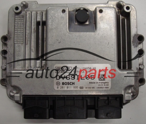 KOMPUTER STEROWNIK SILNIKA FORD FOCUS C MAX FIESTA FUSION 1.6 TDCI BOSCH 0 281 011 995, 0281011995, FoMoCo 5U71-12A650-AB, 5U7112A650AB, DV6SIL05