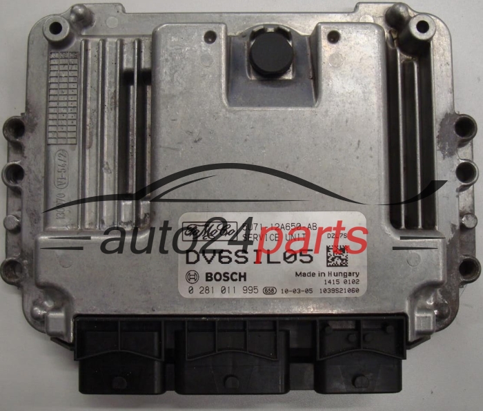 KOMPUTER STEROWNIK SILNIKA FORD FOCUS C MAX FIESTA FUSION 1.6 TDCI BOSCH 0 281 011 995, 0281011995, FoMoCo 5U71-12A650-AB, 5U7112A650AB, DV6SIL05