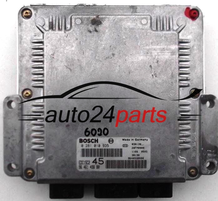 PEUGEOT 307 2.0 HDI BOSCH 0281010935, 0 281 010 935, EDC15C2 45, 9650221480, 96 502 214 80, 9640938680, 96 409 386 80, 1039F00223