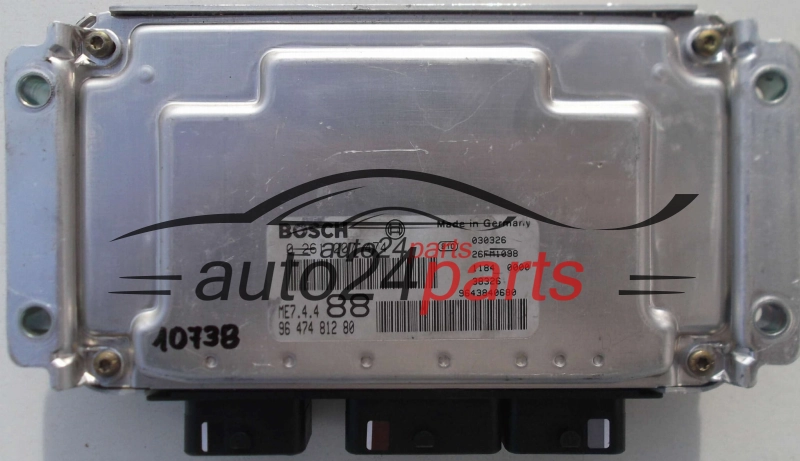 PEUGEOT 307 1.6 16V BOSCH 0261207474, 0 261 207 474, 9647481280, 96 474 812 80, ME7.4.4 88