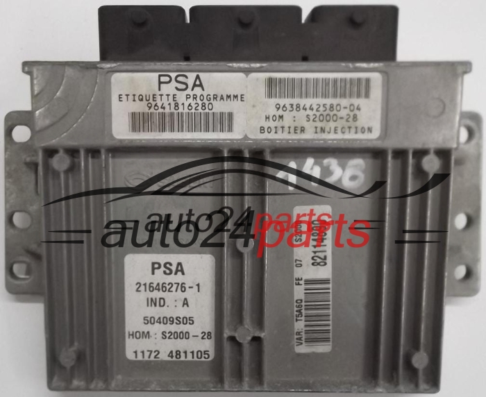 PEUGEOT 307 1.4 16V 9641816280, 9638442580-04, HOMS2000-28, 21646276-1