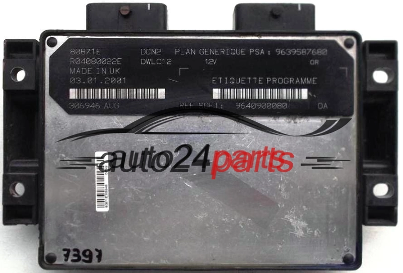 PEUGEOT 306 RENAULT R04080022E, D, 9639587680, 9640900080