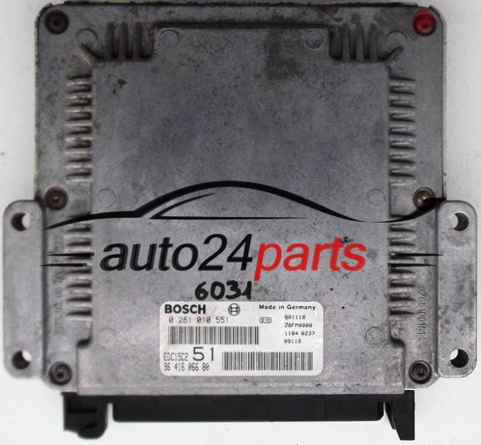 PEUGEOT 306 2.0 HDI BOSCH 0281010551, 0 281 010 551, 9641606680, 96 416 066 80, EDC15C2 51