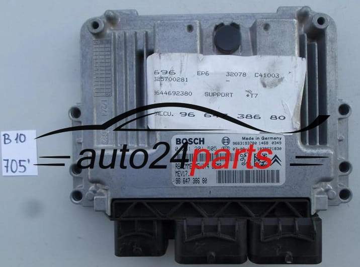 PEUGEOT 207 CC 1.6 16V 9664738680 9663193780 BOSCH 0261201505 1039S21830 RB CMME MEV174 CEM0 MEV17.4