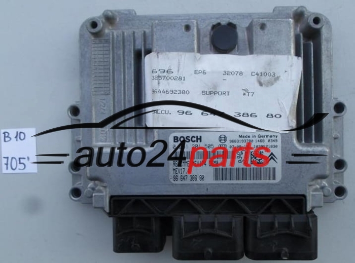PEUGEOT 207 CC 1.6 16V 9664738680 9663193780 BOSCH 0261201505 1039S21830 RB CMME MEV174 CEM0 MEV17.4