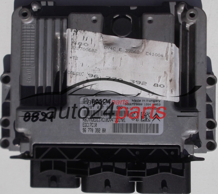 PEUGEOT 206, 207 1.6 HDI, BOSCH 0 281 017 601, 0281017601, 96 770 392 80, 9677039280, EDC17C10