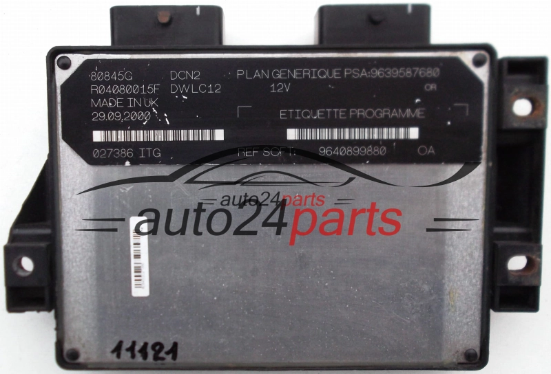 PEUGEOT 206 1.9 D R04080015F, SOFT 9640899880, 9639587680