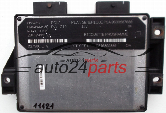 PEUGEOT 206 1.9 D R04080015F, SOFT 9640899880, 9639587680