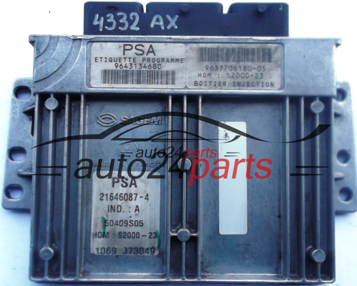 PEUGEOT 206 1.4 SAGEM 21646087-4 9643134680 9637706180-05 HOM; S2000-23 50409S05, 216460874