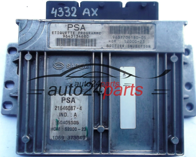 PEUGEOT 206 1.4 SAGEM 21646087-4 9643134680 9637706180-05 HOM; S2000-23 50409S05, 216460874