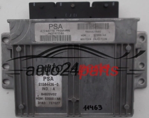 Μονάδα Ελέγχου Κινητήρα PEUGEOT 206 1.4 21584436-0, 9651977580, 9644625680