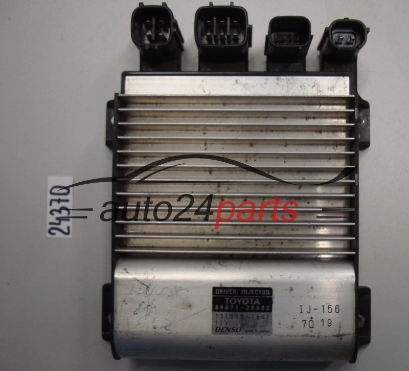 KOMPUTER STEROWNIK SILNIKA WTRYSKOW TOYOTA AVENSIS RAV-4 2.2 D4D DENSO 131000-1567, 1310001567, 89871-20080, 8987120080