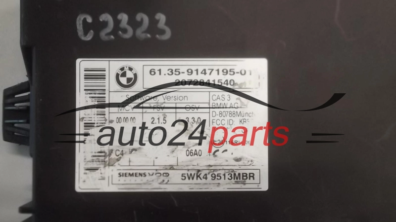 CAS BMW 61.35-9147195-01, 61359147195-01, 6135914719501, 5WK49513MBR