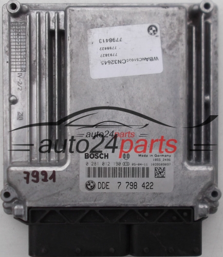 BMW SERII 5 E60E61 530 3.0 DIESEL BOSCH 0281012190, 0 281 012 190, DDE 7 798 422, DDE7798422, 1039S09097