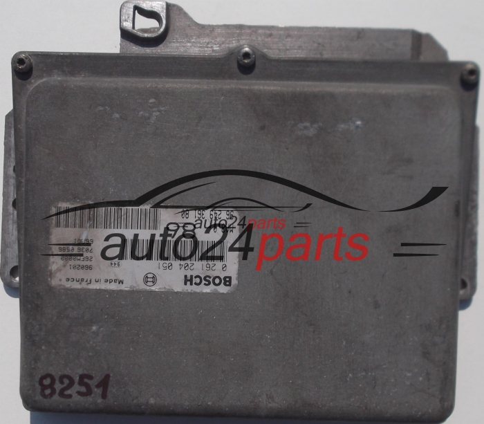 PEUGEOT 106 1.0, BOSCH 0 261 204 051, 0261204051, 96 249 361 80, 9624936180, MA3.0 86