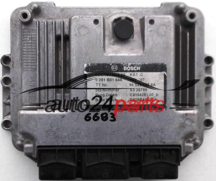 FORD FOCUS 1.6 TDCI BOSCH 0 281 B01 648, 0281B01648, 96 523 688 8A, 965236888A