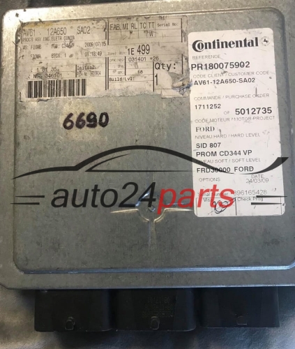 FORD AV61-12A650-SA02, AV6112A650SA02, 5012735, SID 807, PR180075902