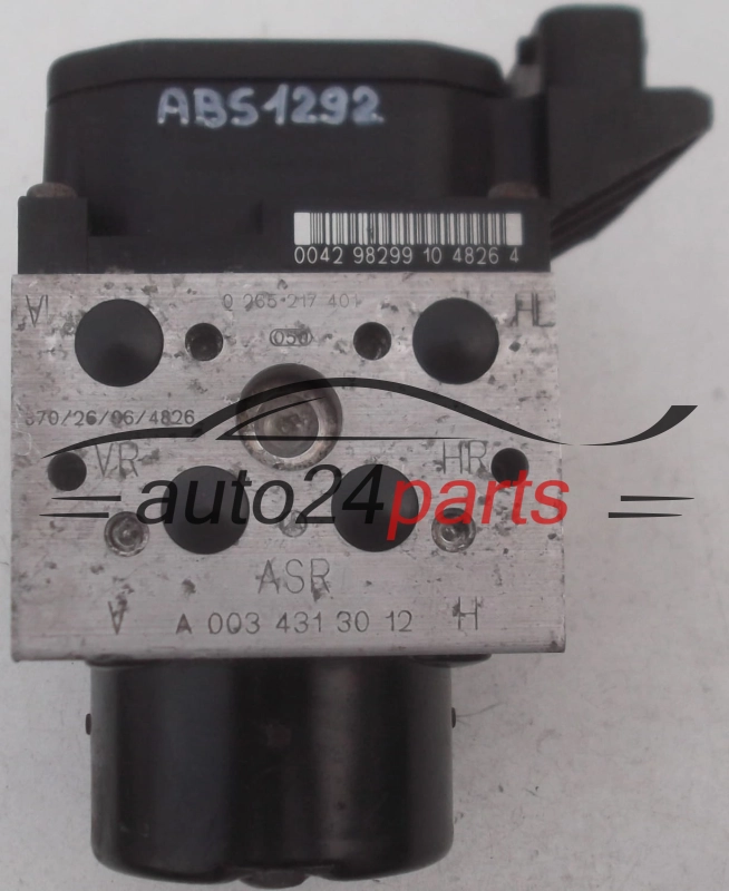 ABS CENTRALINA POMPA MERCEDES E230 W210 BOSCH 0 265 217 401, 0265217401, A 003 431 30 12 H, A0034313012, 0 130 108 068