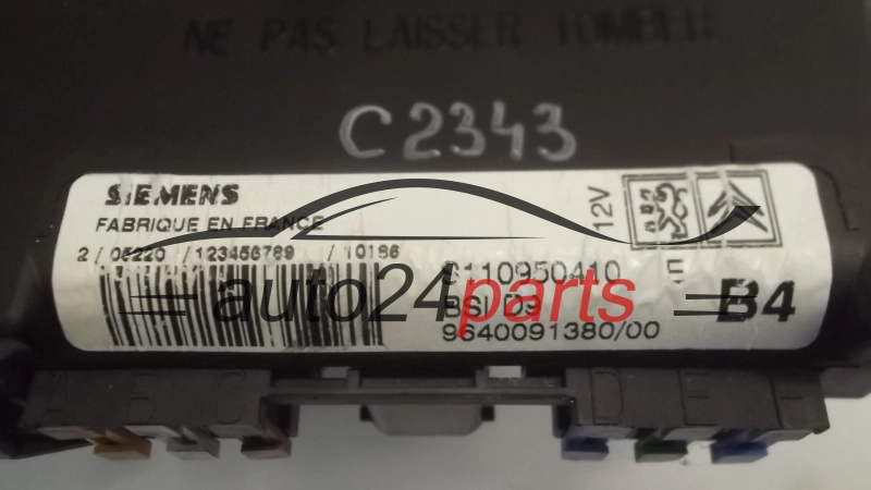 BSI PEUGEOT 406 2.0 HDI SIEMENS S110950410 B, S110950410B, 9640091380