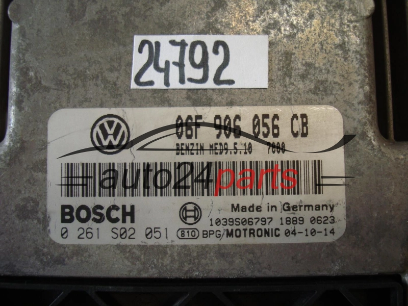 KOMPUTER STEROWNIK SILNIKA VW VOLKSWAGEN GOLF 2.0 FSI BOSCH 0 261 S02 051, 0261S02051, 06F 906 056 CB, 06F906056CB, MED9.5.10