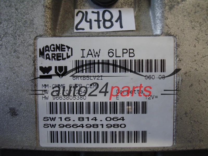PEUGEOT 307 407 2.0 IAW6LPB, IAW 6LPB, 9664981980