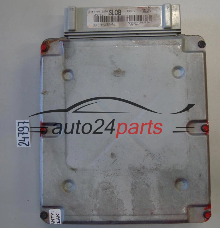 KOMPUTER STEROWNIK SILNIKA FORD FIESTA 1.25 98FB12A650PA, 98FB-12A650-PA SLOB LPE-627
