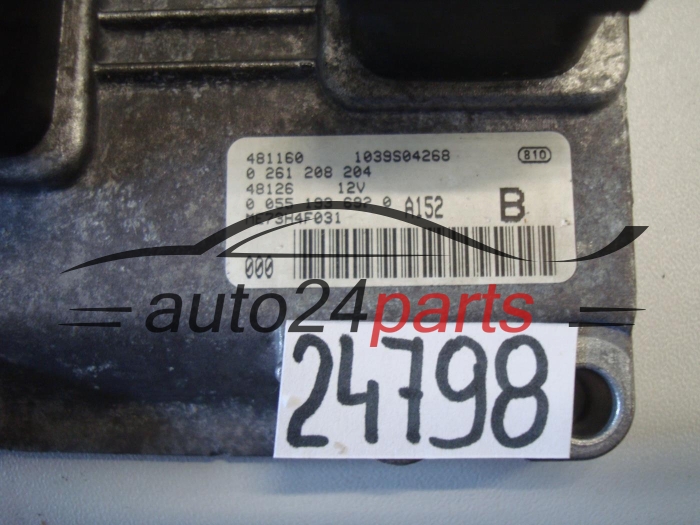 KOMPUTER STEROWNIK SILNIKA FIAT STILO 1.4 16V BOSCH 0 261 208 204, 0261208204, 0 055 193 692 0, 00551936920, A152 B