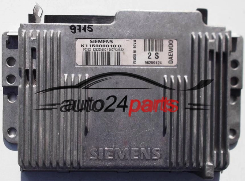 DAEWOO MATIZ 0.8, SIEMENS K115000010 G, K115000010G, 96259124 2S